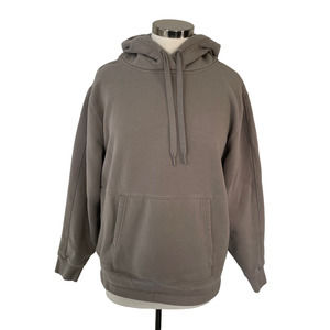 ATHLETA Women's Large Tan Retroplush Drawstring Hoodie Sweatshirt